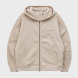 Dolphin applique washed hood zip-up