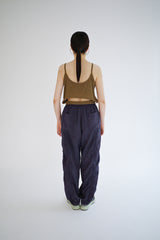 Linen blend Cutout top, Brown