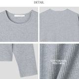 WAFFLE CROP MUSCLE LONG SLEEVE 