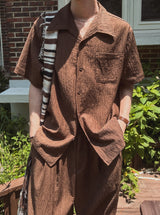 Solar Pleated Half Shirt