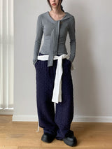 Shoulder Strap Soft Long Sleeve Tee