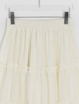 Lanbaf Frill Tiered Layered Long Skirt