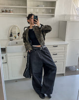 Camouflage Crop Rider Jacket