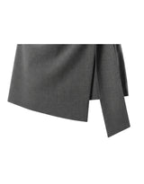 Evan Wrap Tie Draping Mini Skirt Black