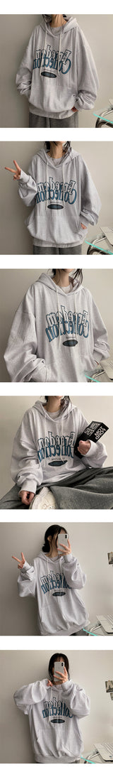 Poemy Lettering Over Hoodie
