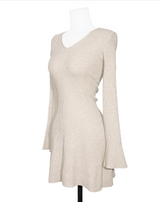 milktea bell flare knit ops