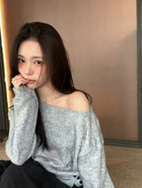 2WAYボタンスリットワンショルダーニット (3color)
