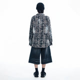 Washed Painted Check Shirt - CHARCOAL