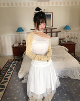Ella Raglan One Shoulder Long Sleeve T-Shirt