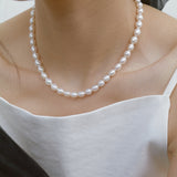 Oval Pearl Necklace
