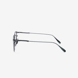 Knouun Square titanium glasses CODE. 104. A Navy N Silver