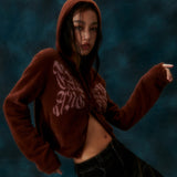 ABBA HOODIE JACKET_BROWN