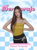 yellow lettering padded sleeveless tee