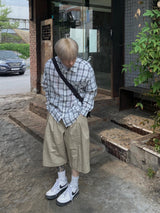 Pintuck Twill Bermuda Pants 3C