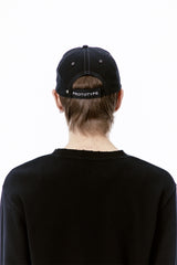 DESTROYED SIGNATURE LOGO CAP (BLACK)