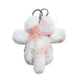 GODASHIN Cats Keyring Pink and White