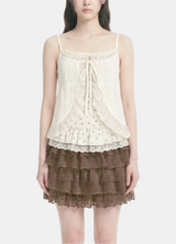 Lace Layered Ribbon Blouse