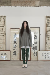 ヴィンテージ P. ダイイングカットアウトボックスTシャツ (Khaki)