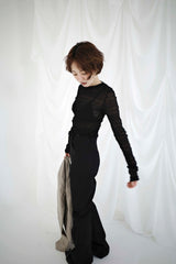 Sheer Gather Frill Top