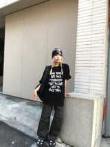 オーバーサイズフィットピープルレターリングTシャツ