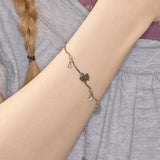butterfly cubic bracelet silver