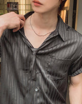 Argent Silk ST Tie Short Sleeve Shirt