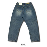 Curved Out Denim Pants (2 Colors)