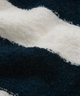 Bouclé Yarn Rugby Knit Dark Navy