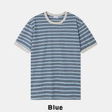 ケリーストライプカラーマッチング半袖Tシャツ