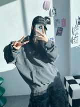 DAILY PIGMENT OVER HOODIE🩶🤎❤ - 5 COLORS