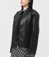 Burn Leather jacket (3color)