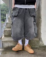 Dekaring D‑Ring Cargo Bermuda Denim