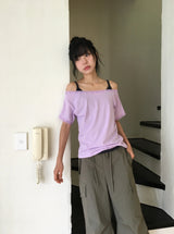 Veilah Lace Off-Shoulder Short Sleeve Tee
