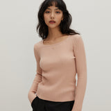 Square Neck Sweater Pink