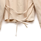 [LINE] Sleeve Tuck Twisted Blouse (2colors)