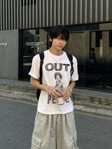 ルーメンアフログラフィックプリントTシャツ