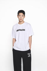 25SS ラフペインティングロゴショートスリーブTシャツ ホワイト