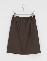 Lahin Satin Banding Layered Midi Skirt