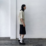 Crumpled Texture Line-Detail Pants