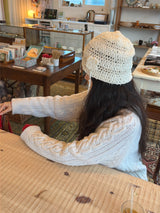 Fluffy Clover Beanie-Cream