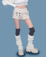 big button belt shorts (2color)