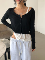 Minimal Button Cardigan