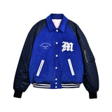 [UNISEX] Reversible "WORLD PEACE" Padded Bomber Jacket (Light Pink)