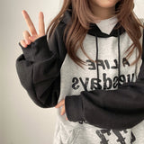 Loran Color Raglan Napping Hoodie