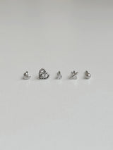 [5 set] heart and twinkle piercing set