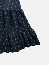 Lily Dot Unbalanced Denim Skirt (2c)