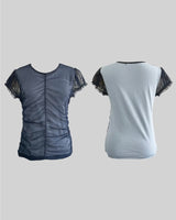 layered shirring t-shirts