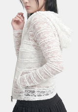 Ivelle Lace Hooded Zip-Up