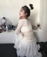 フォグフローラルレースツーライントップ