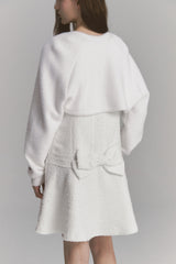 Fur Ribbon Bolero White